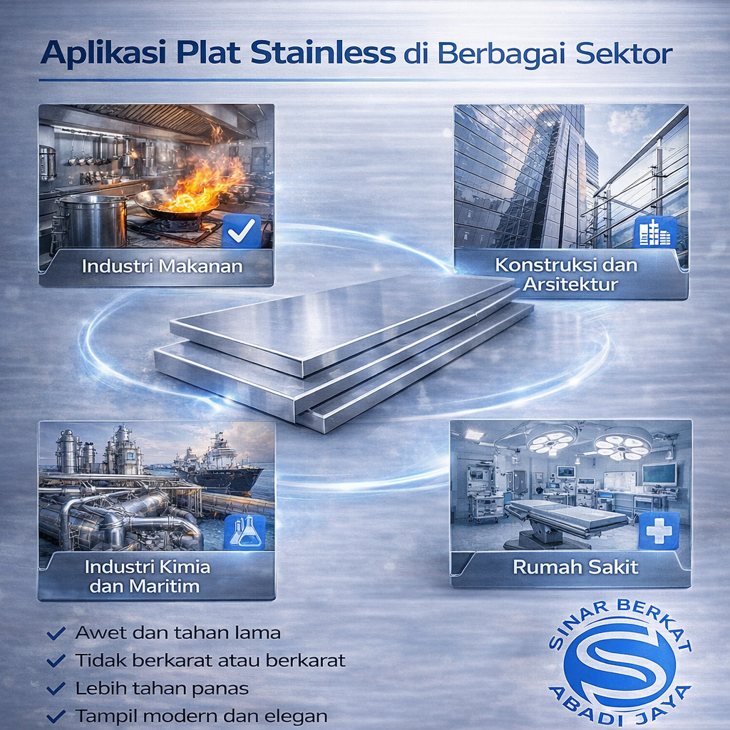 Aplikasi Plat Stainless di Berbagai Sektor. pipaseamless.co.id