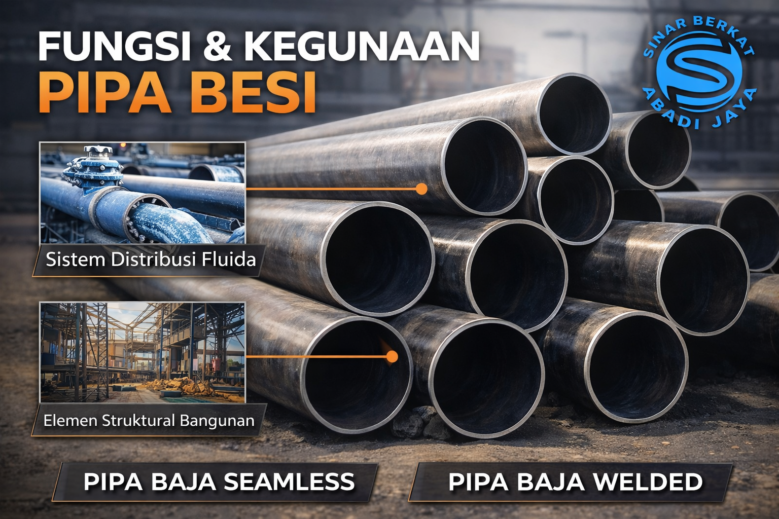 Fungsi dan Kegunaan Pipa Besi. pipaseamless.co.id
