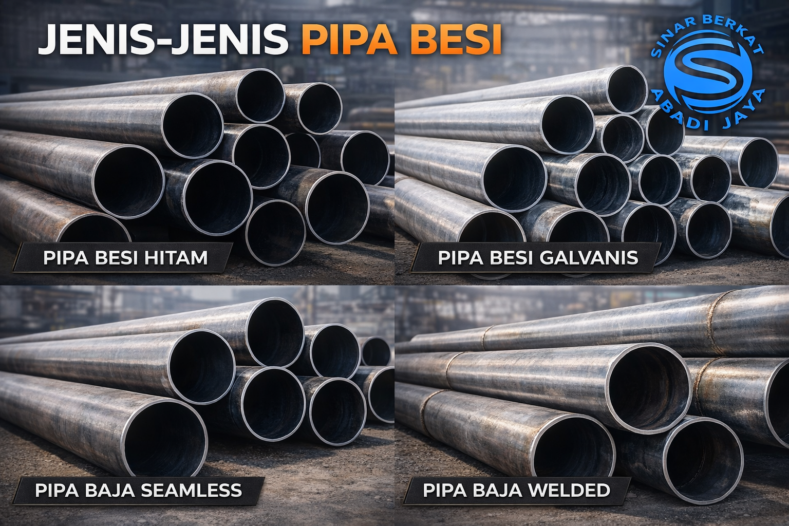 Jenis-Jenis Pipa Besi. pipaseamless.co.id