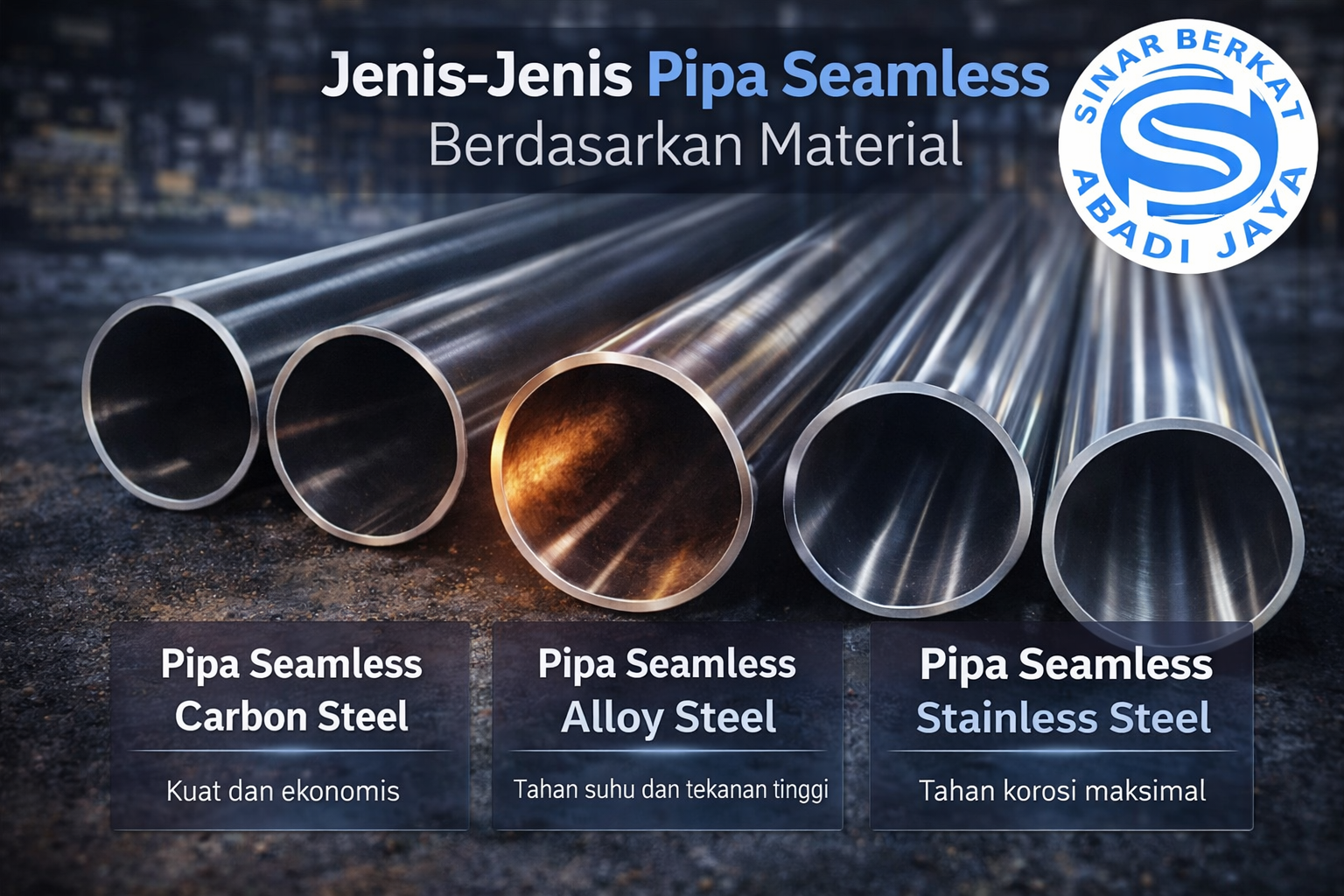 Jenis-Jenis Pipa Seamless Berdasarkan Material. pipaseamless.co.id