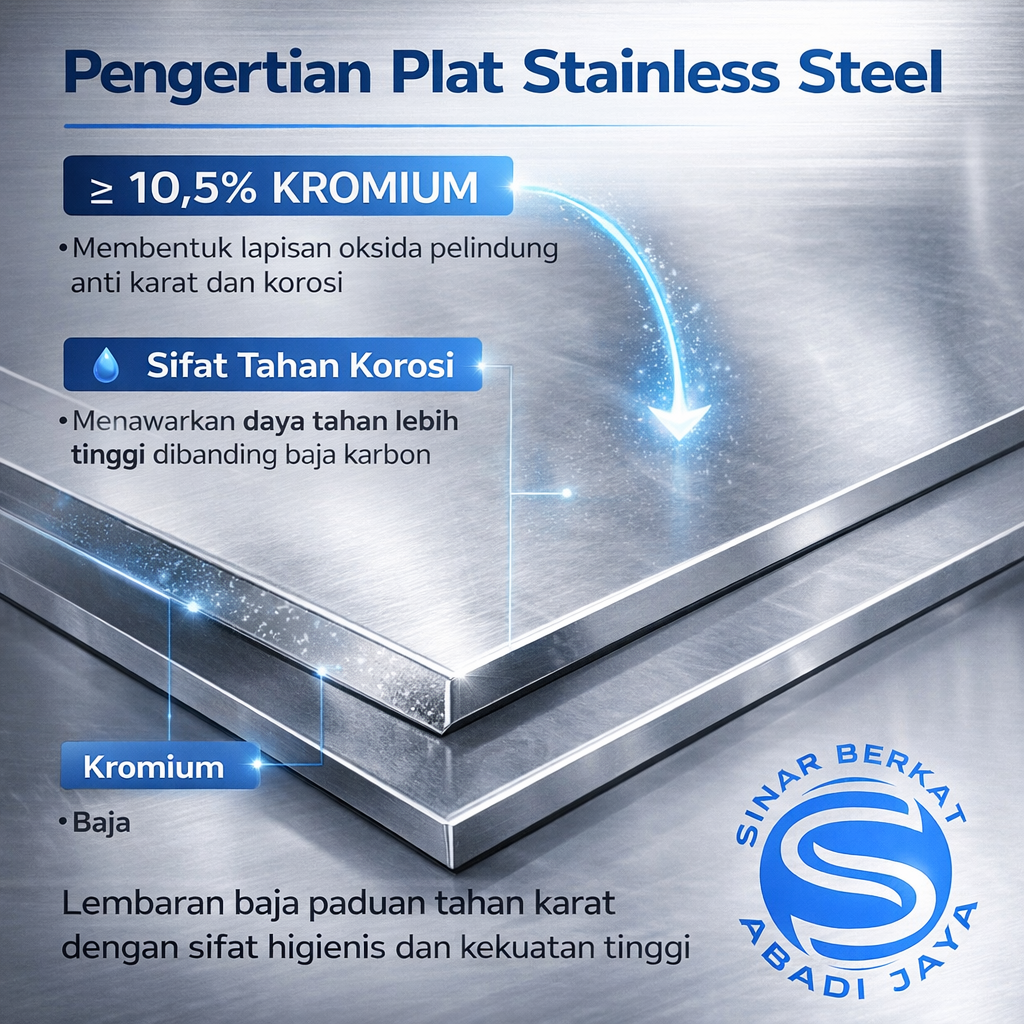 Pengertian Plat Stainless Steel. pipaseamless.co.id