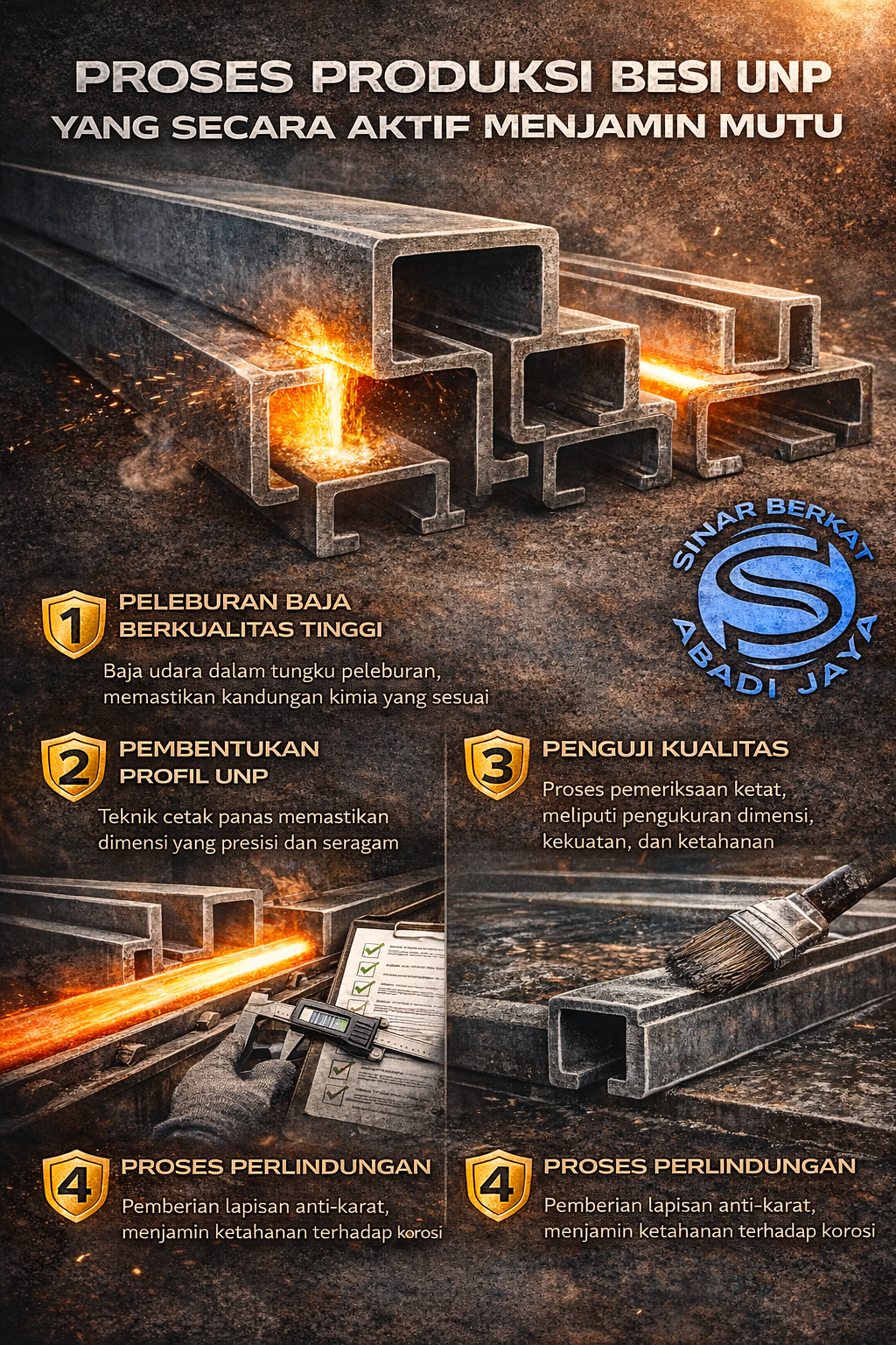 Proses Produksi Besi UNP yang Secara Aktif Menjamin Mutu. pipaseamless.co.id