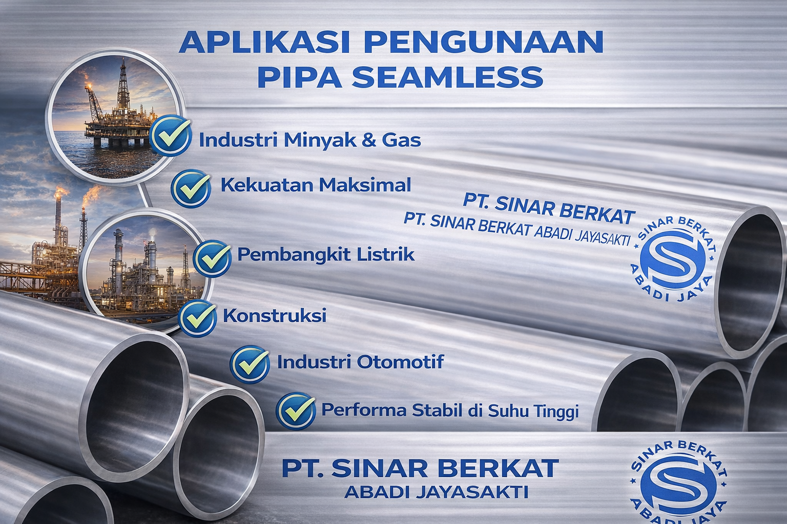 APLIKASI PENGGUNAAN PIPA SEAMLESS