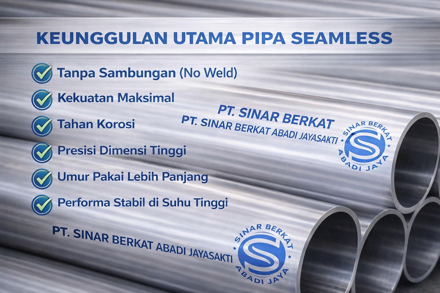 KEUNGGULAN UTAMA PIPA SEAMLESS
